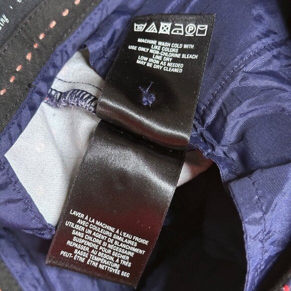 Anthropologie Pants US 2 Womens Blue Twill Circular Dot Ankle Red - Picture 9 of 9